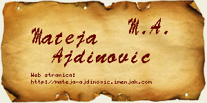 Mateja Ajdinović vizit kartica